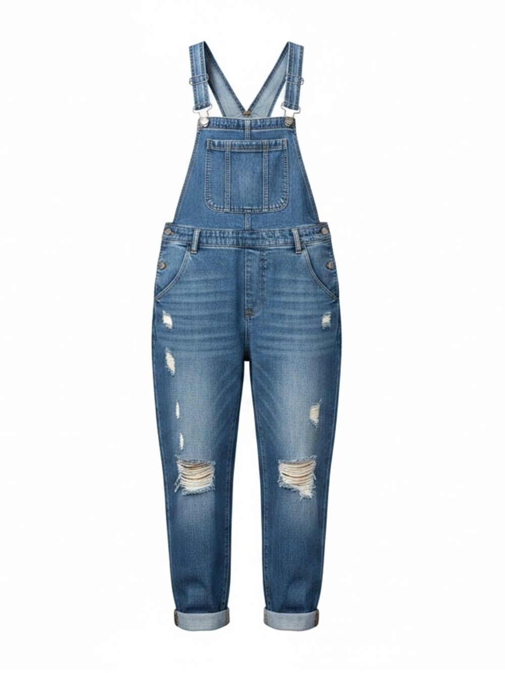 💙Wild fable Medium Blue Distressed Denim Overalls
